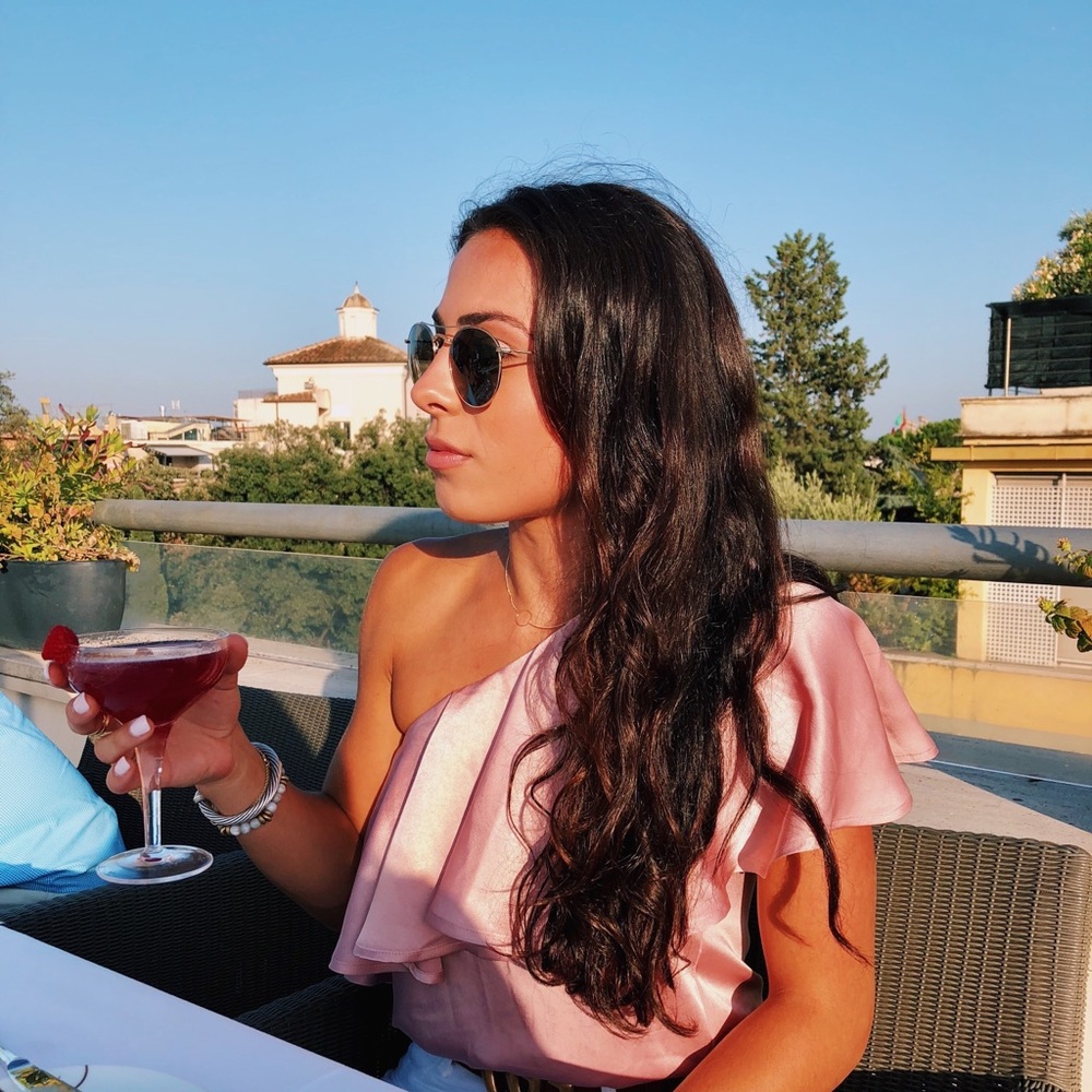 Planet Blue Silk Blouse